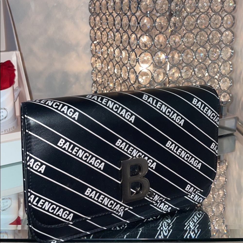 COPY - Black printed Balenciaga crossbody bag